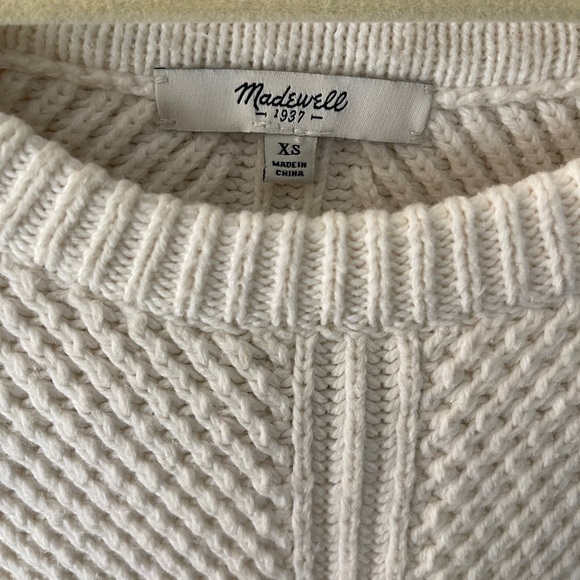 XS Cream Knit Madewell Sweater - Picture 5 of 5
